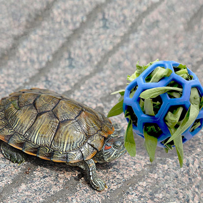 Tortoise Feeder Ball, 5.5 Inch, Encourages Foraging Behaviors, Keeps Pets Entertained